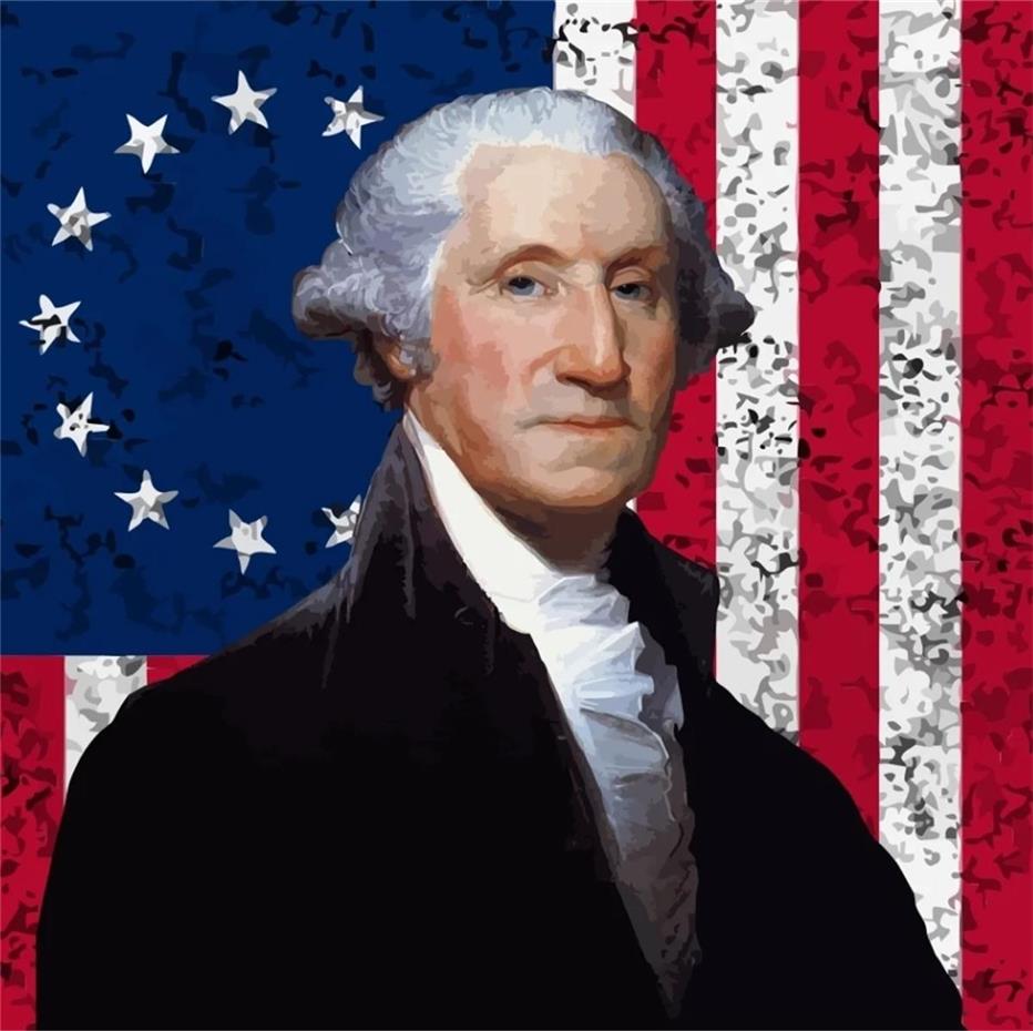 George Washington nahm sein Amt als erster Präsident der Vereinigten Staaten von Amerika in Einklang